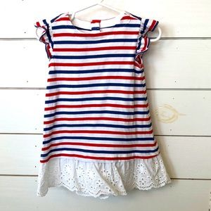 Gap red, white, blue striped dress